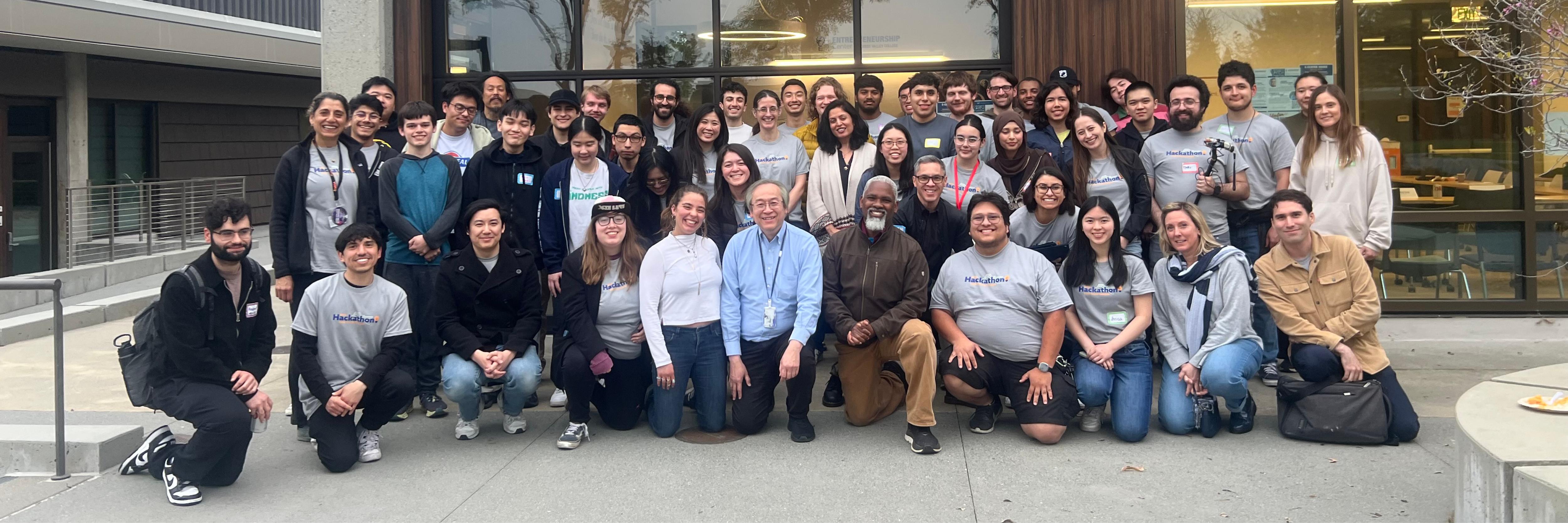 WVC MESA Hackathon 1.0 Participants of the hackathon pictured in front of the Entrepreneurial Center
