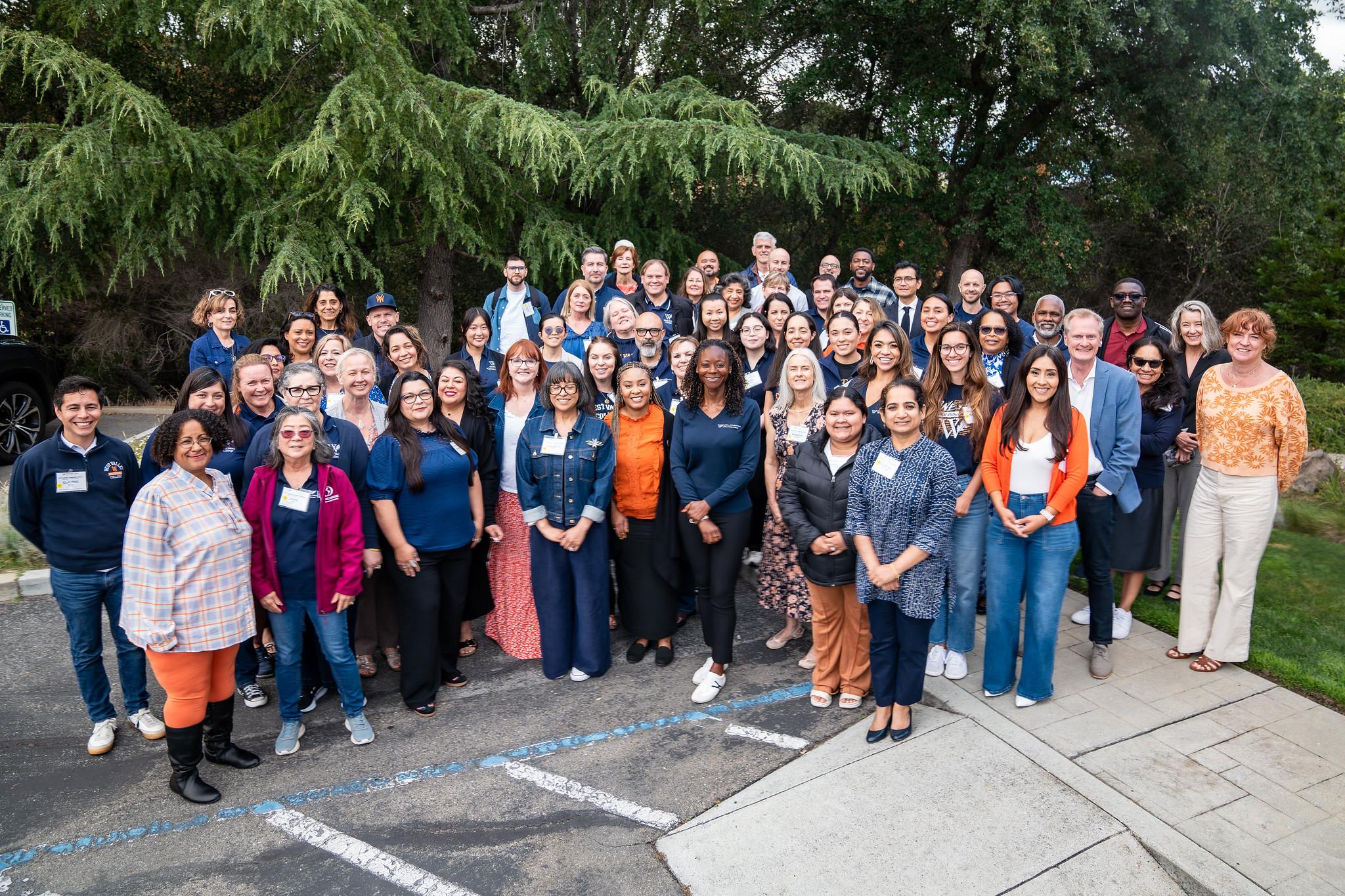 West Valley College Retreat Group Faculty, staff, and administrators pictured together at the leadership retreat.