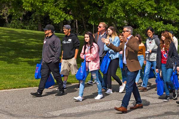 Brad leading campus tour