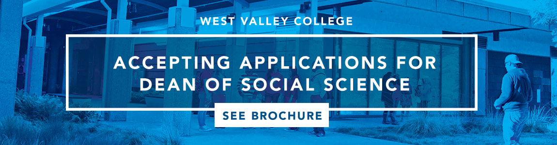 banner for Dean of Language Arts Recruitment banner for Dean of Social Science Recruitment