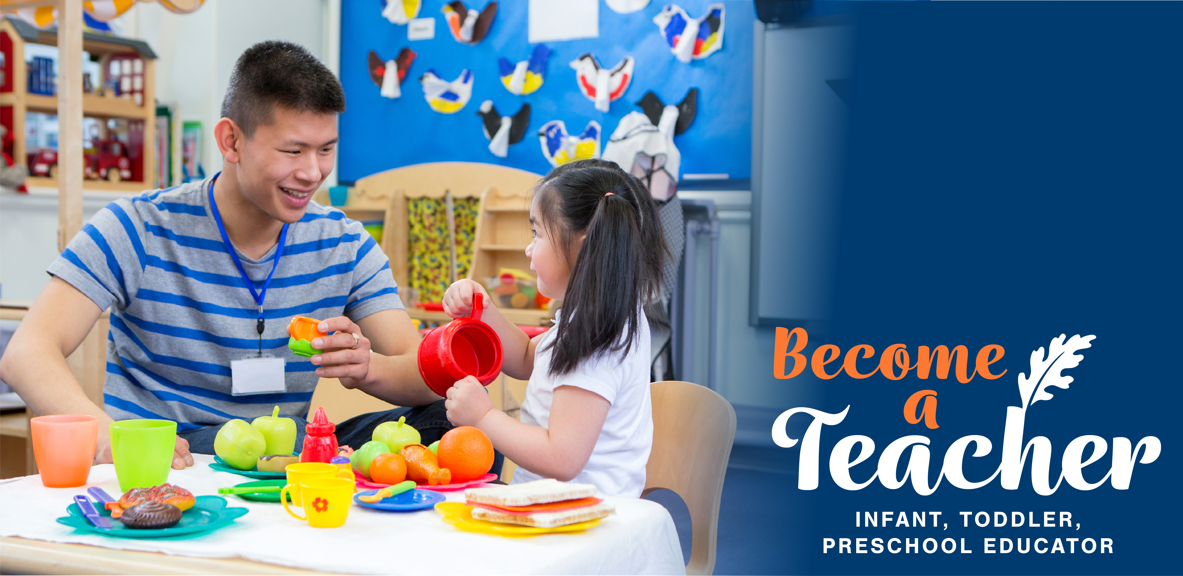 Become An Infant, Toddler, or Preschool Educator Banner