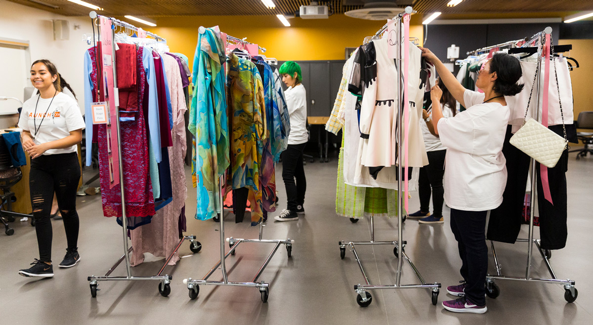 Fashion Design class in with wardrobes