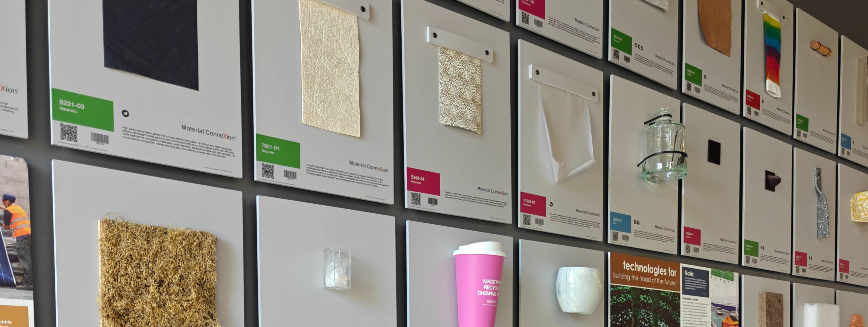 student locker wall with different craft materials on each locker student locker wall with different craft materials on each locker