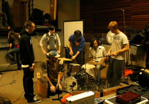 Big band in studio