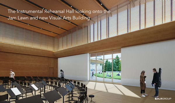 Instrumental Hall looking onto Jam Lawn