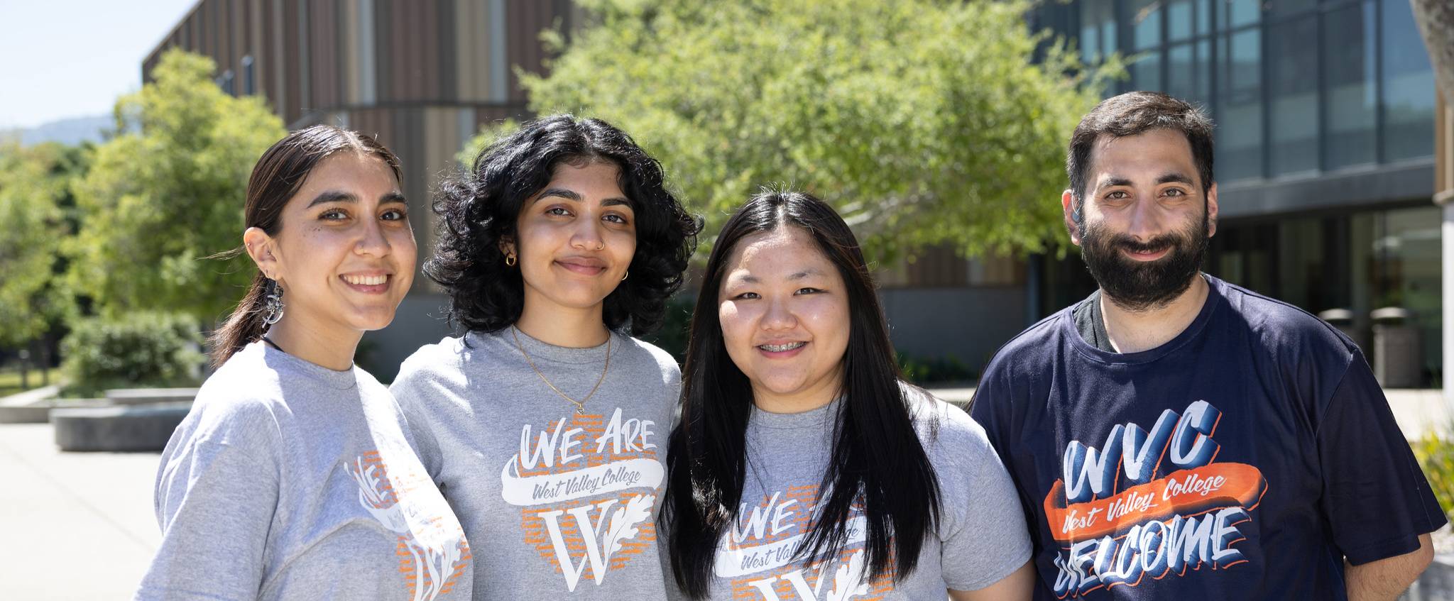 students wearing wvc t shirts in front of the fox center students wearing wvc t shirts in front of the fox center