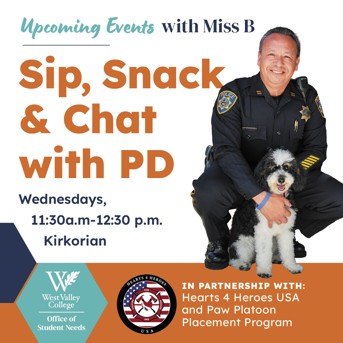 sip snack chat with PD