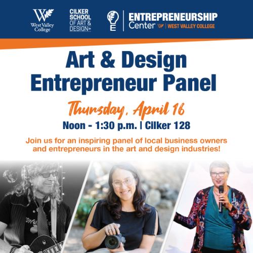 art and design entrepreneur panel with three portraits of women entrepreneurs