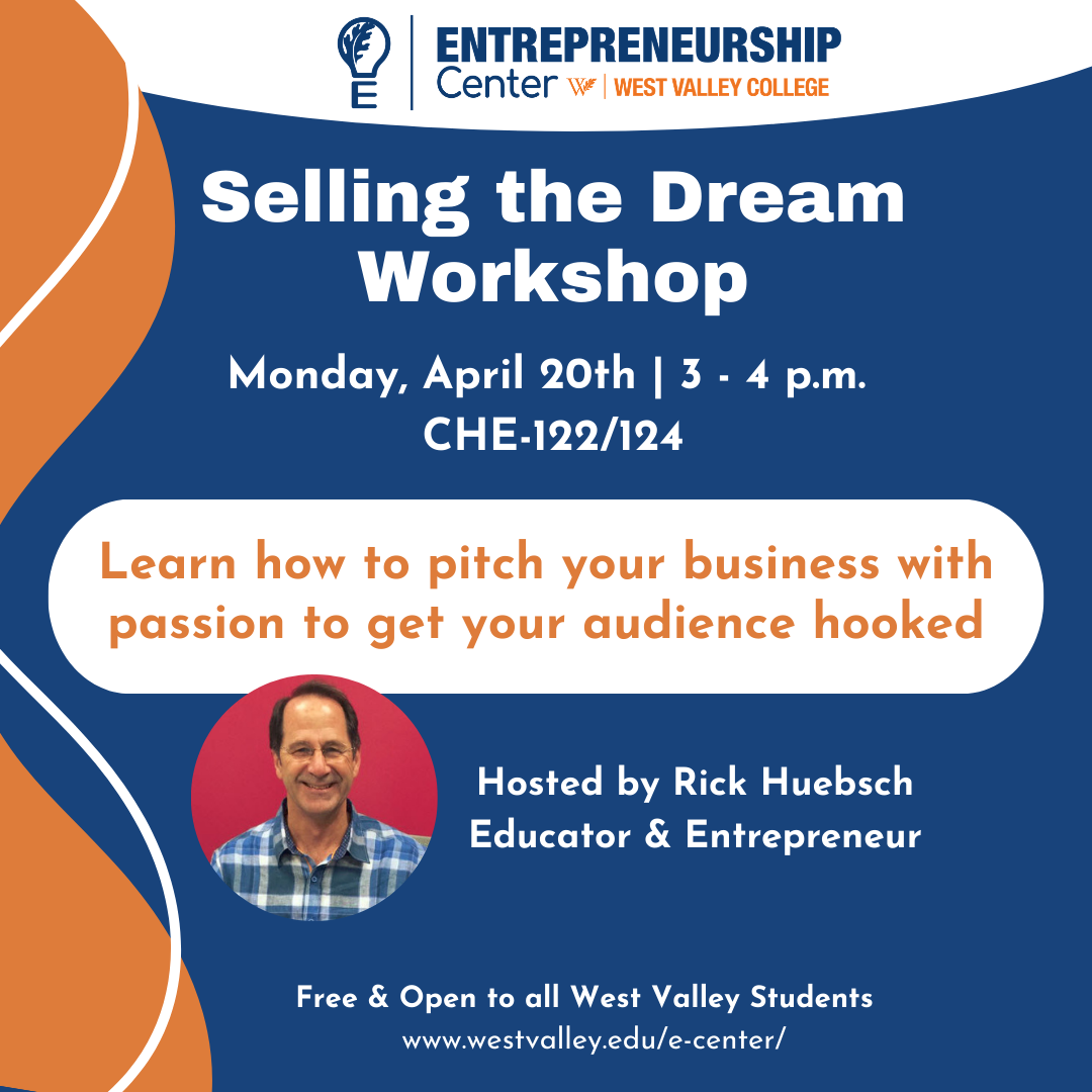 selling the dream workshop with a portrait of Rick Huebsch