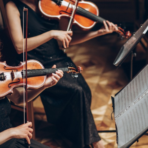 musicians playing violin