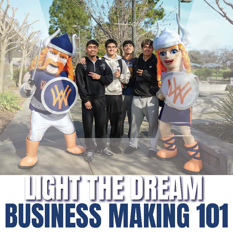 students with vik the viking