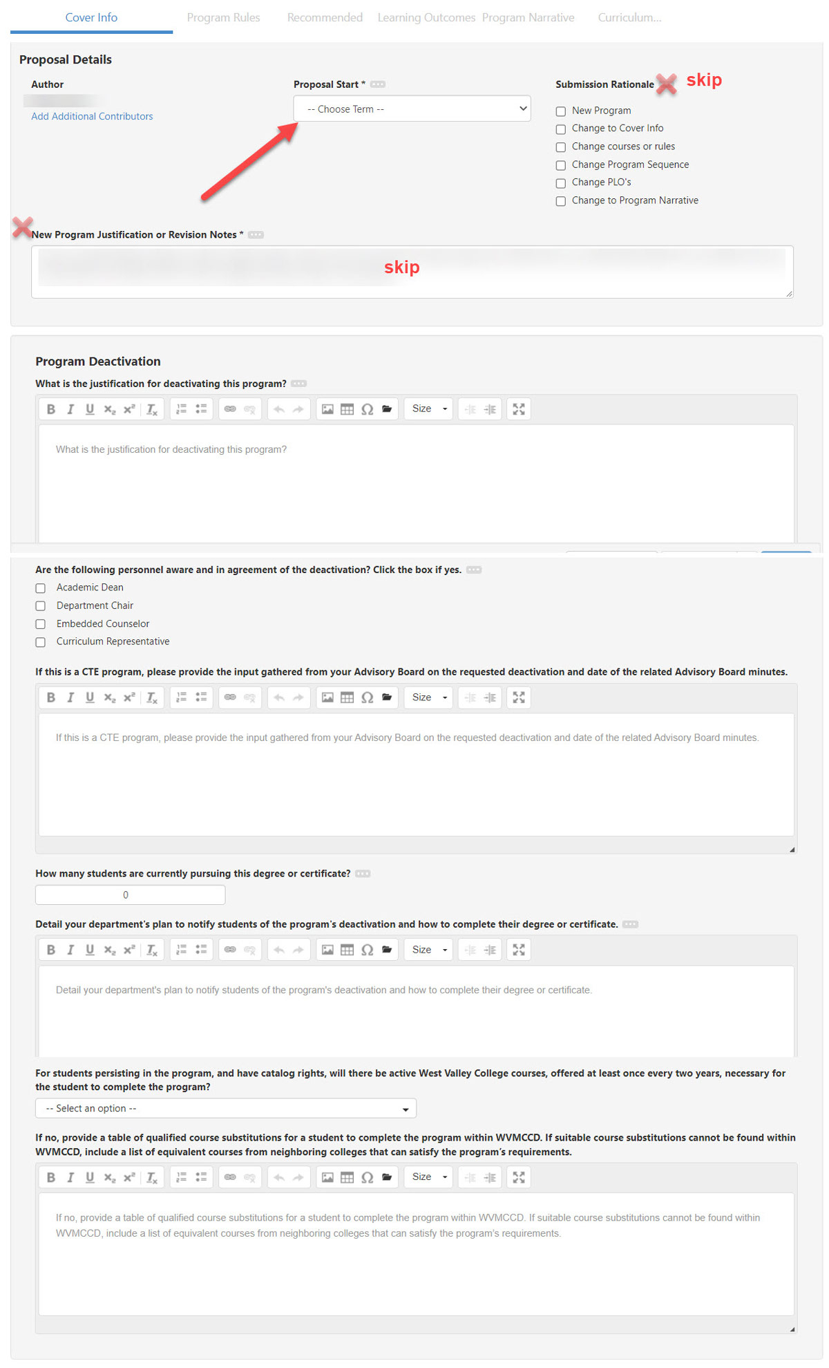 Screenshot of deactivation question in eLumen