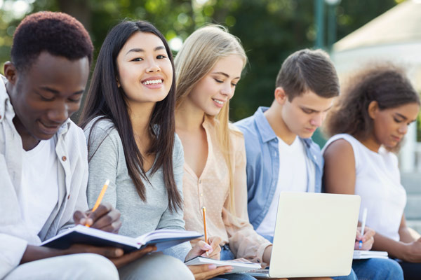 Stock photo of diverse students