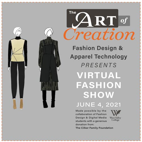 Art of Creation graphic with event details and fashion mannequins