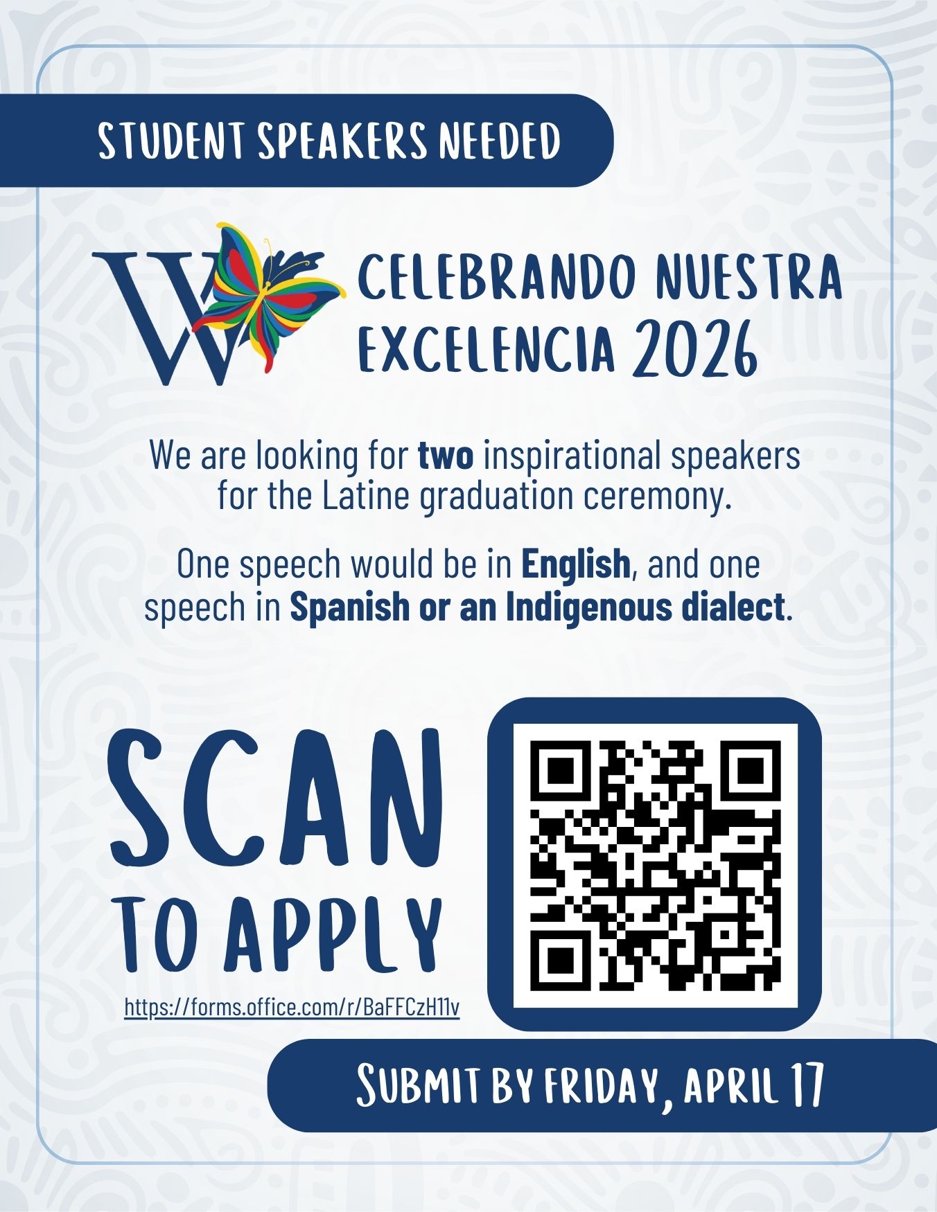 Students Speakers Needed