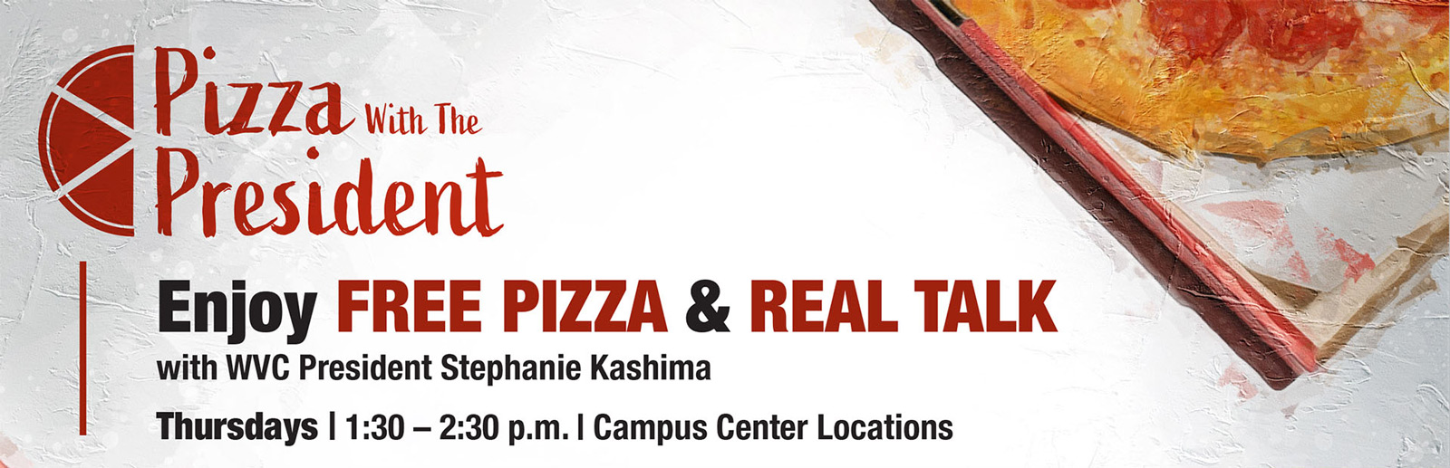 Pizza with the President event with details