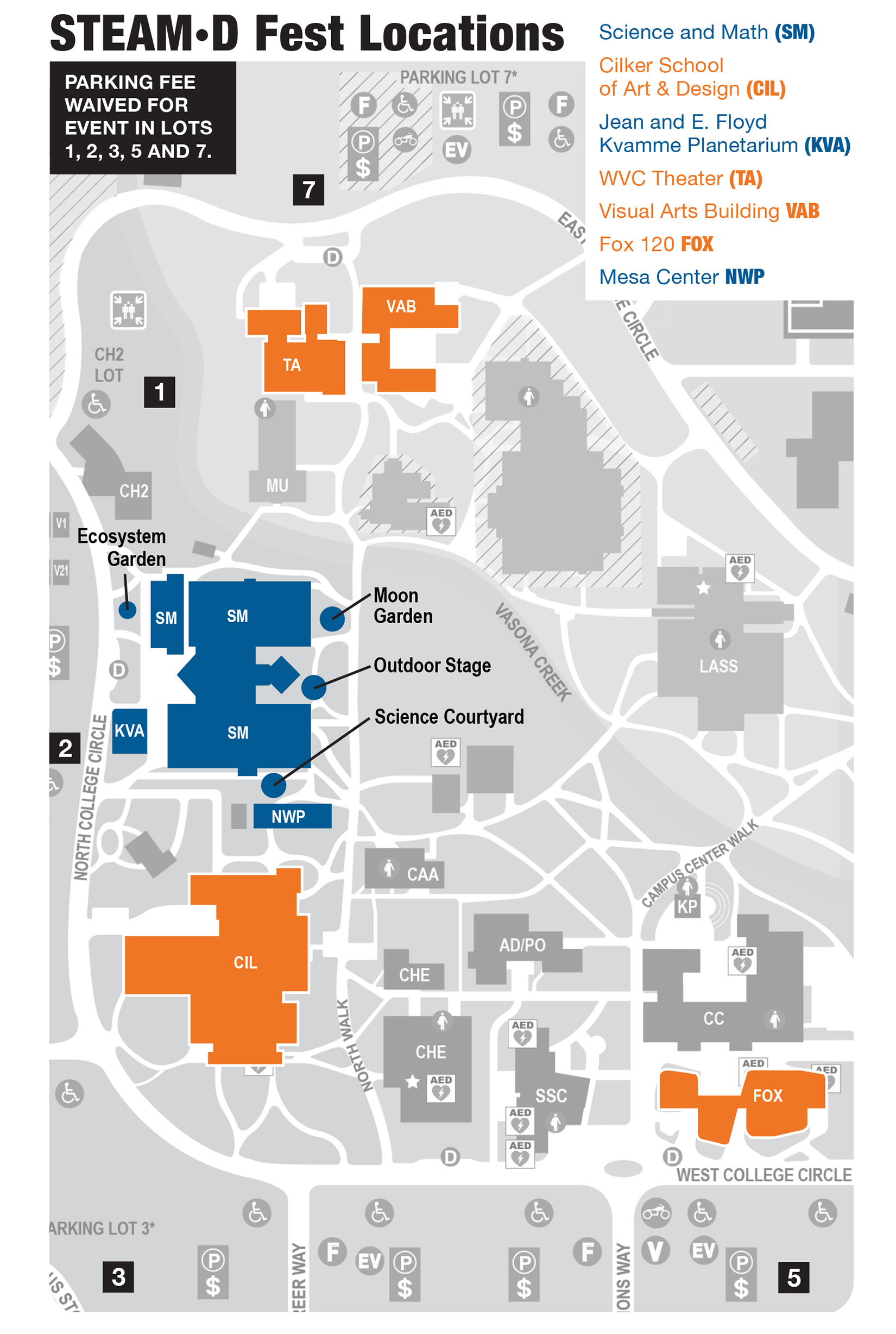 Map of STEAM'd Fest locations