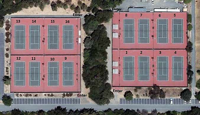 Tennis Courts at West Valley College