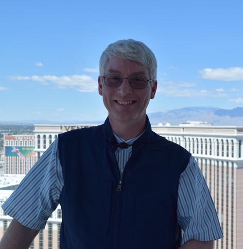 Tim Kelly on patio in Las Vegas