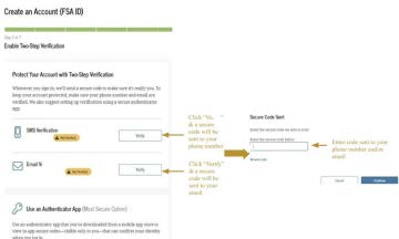 FSA ID two-step