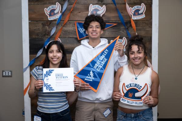 Three students at Open House