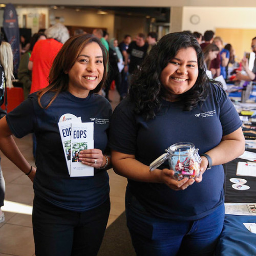 Two students during outreach event