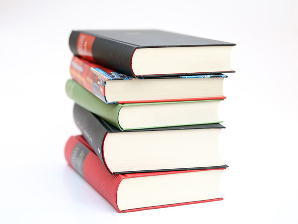 Stack of colorful books