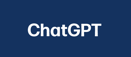 ChatGPT header on blue background