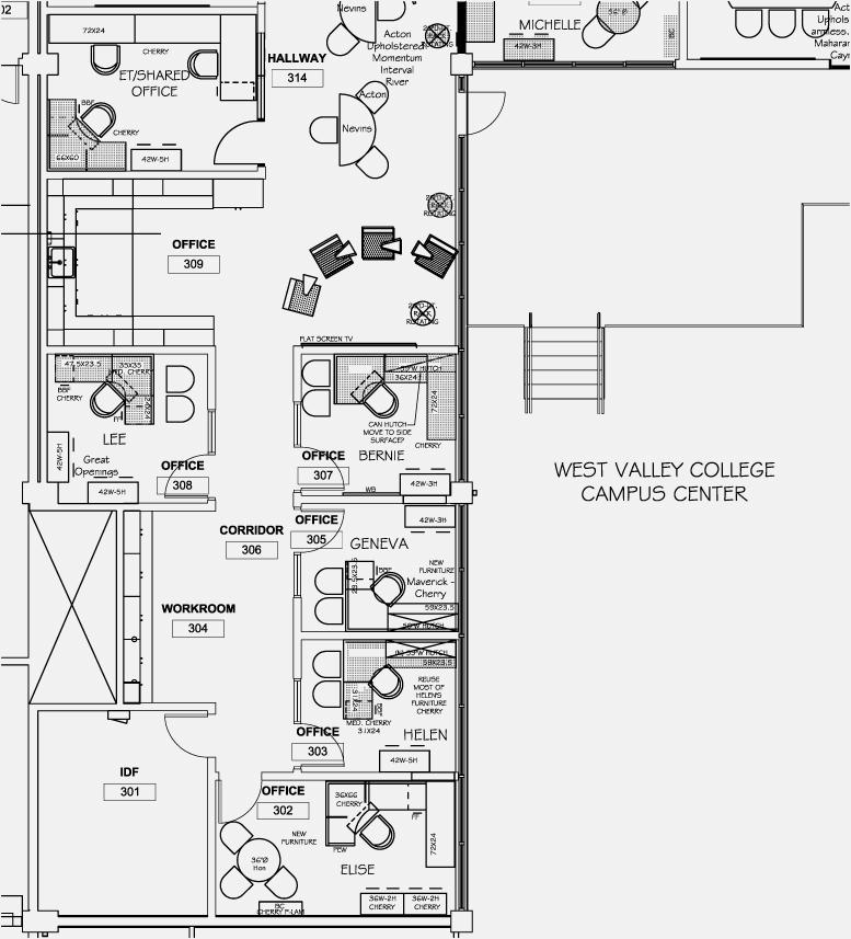 West Valley College Map Campus & Area Maps - Campus Center Room Layouts | West Valley College