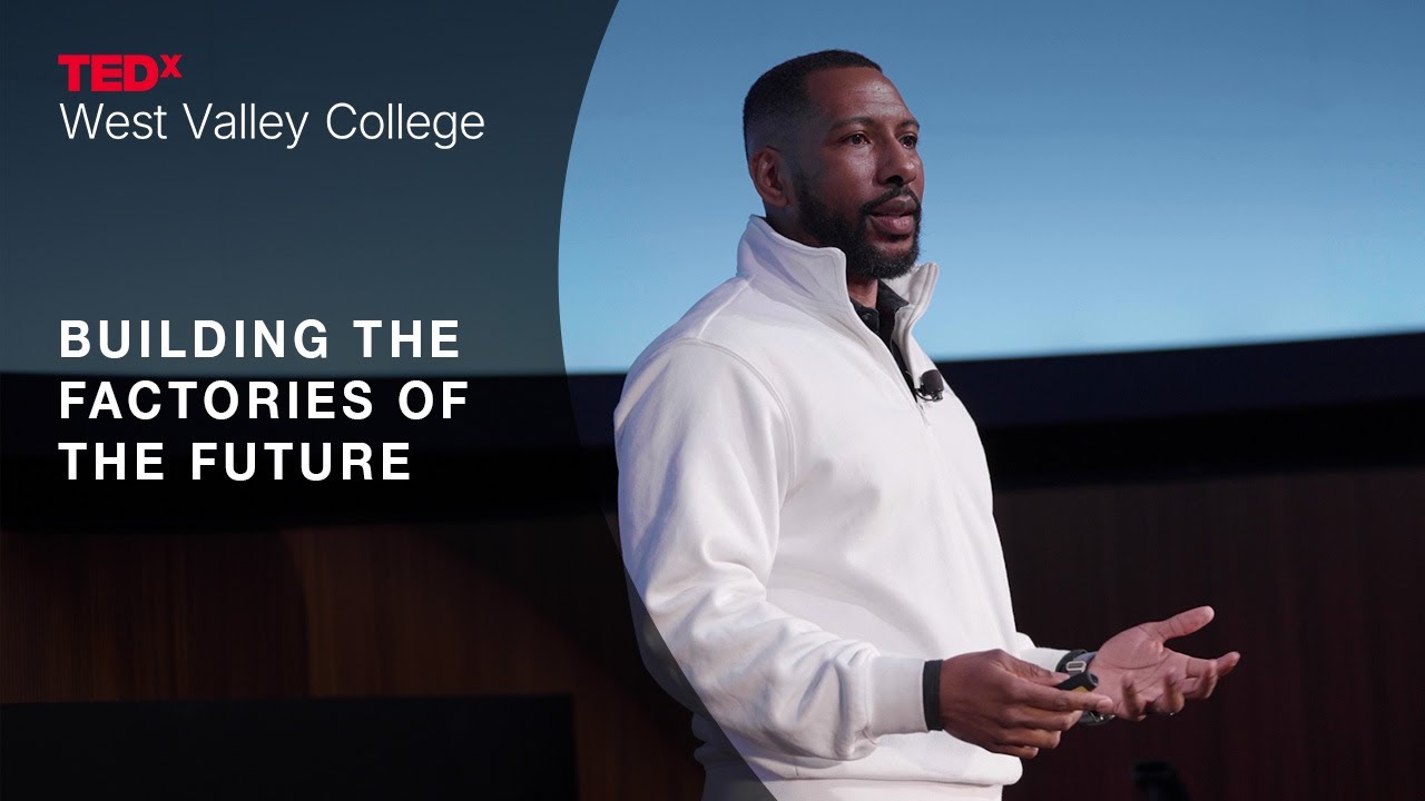 building the factories of the future ted talk with drewery on stage