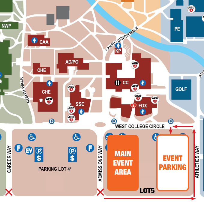 tour de saratoga minimap of event parking and event area