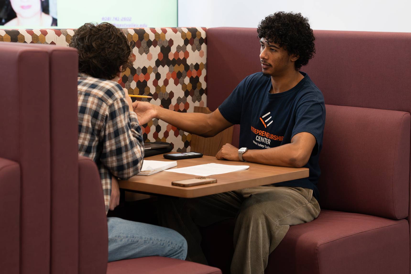 student tutor tutoring peer at the success center