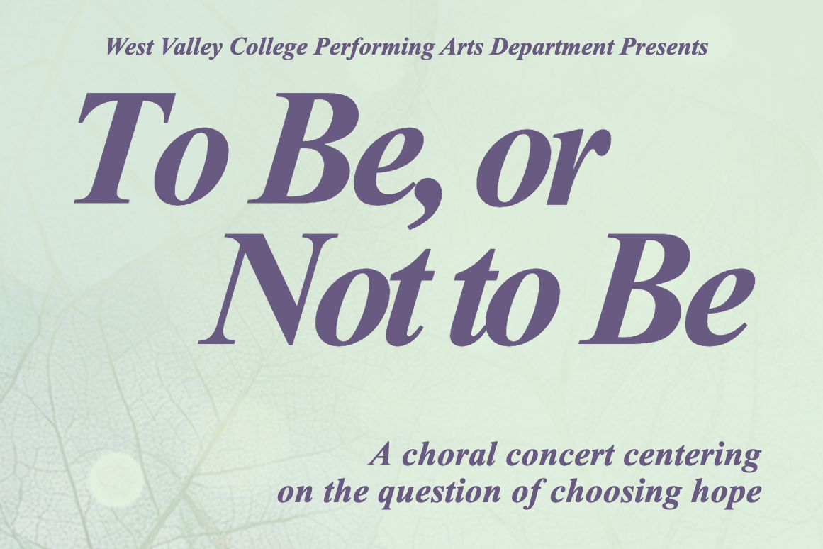 to be or not to be purple text with leaf overlay background