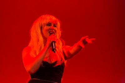 Rockstar Performer In A Blonde Wig
