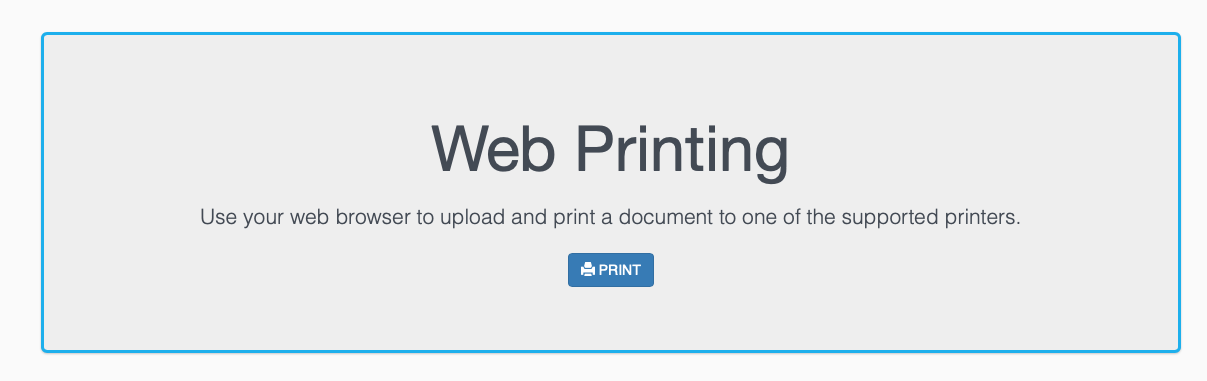 PrinterOn splash page PrinterOn splash page