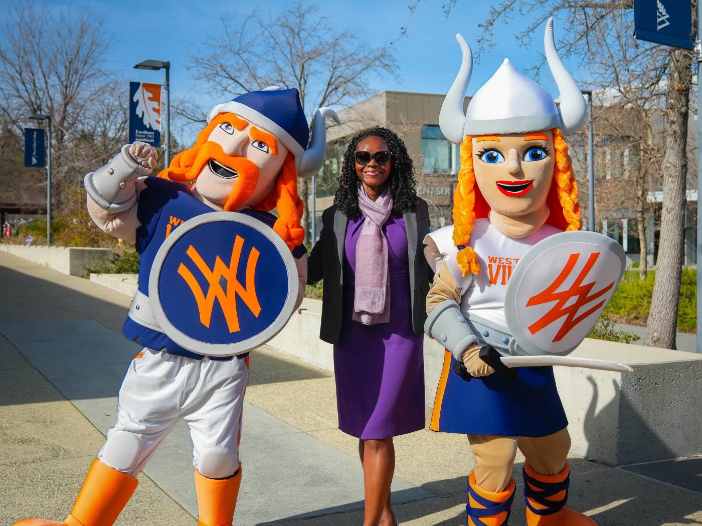 dr jennifer taylor mendoza with vik and viktoria the vikings