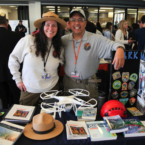 Park Management instructors at Open House table