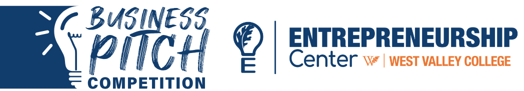 banner with an icon of a light blub and pitch competition in marker font