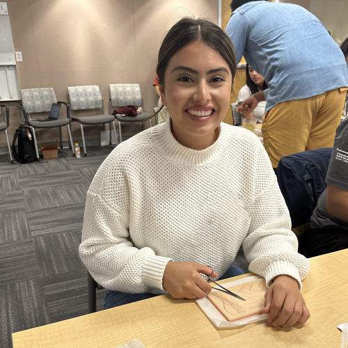 MESA student working on orientation activity