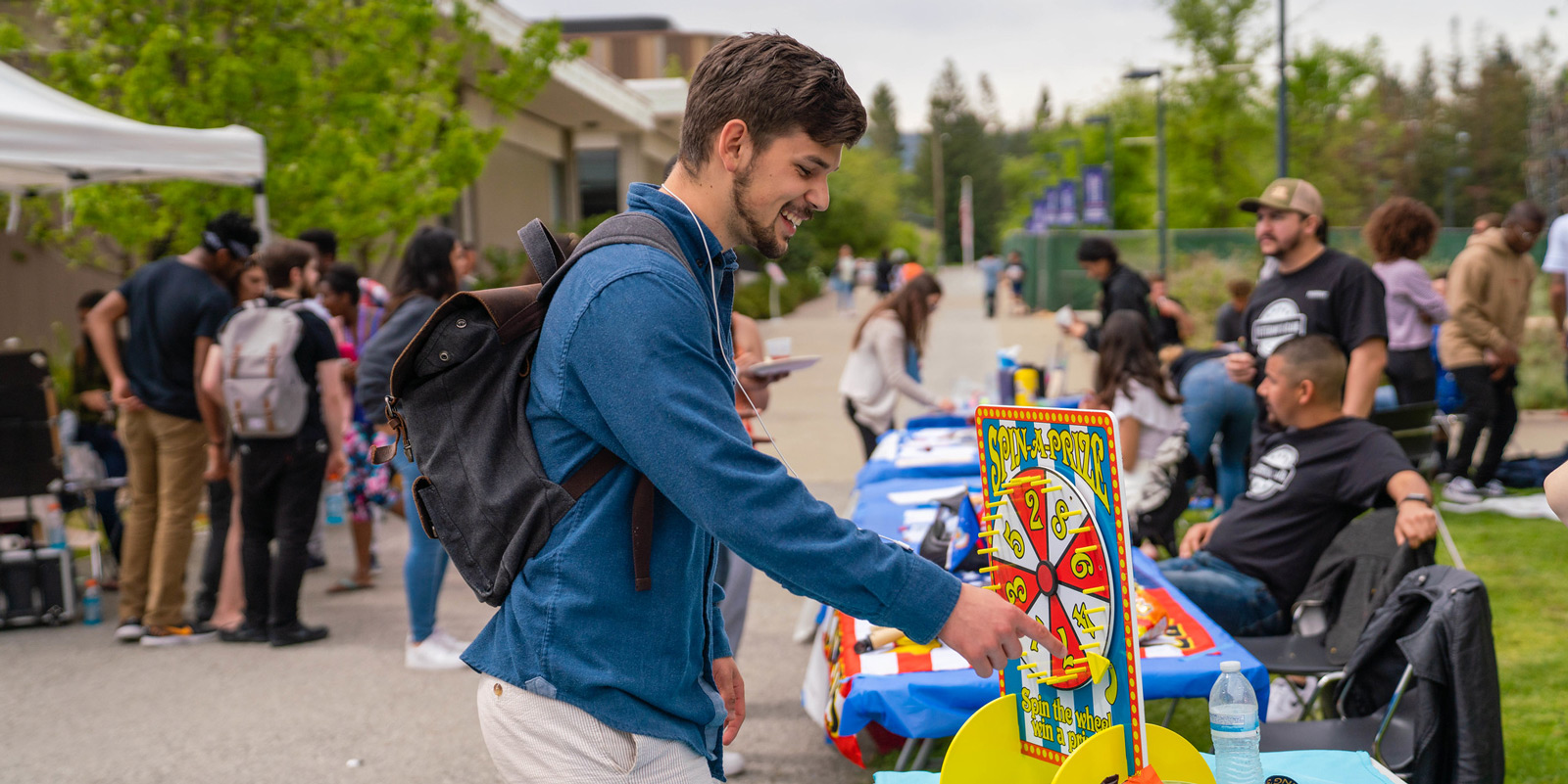 Student during Club Day event