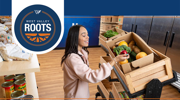 Student shopping for groceries
