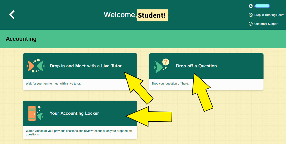NetTutor Method Selection Screen NetTutor Method Selection Screen