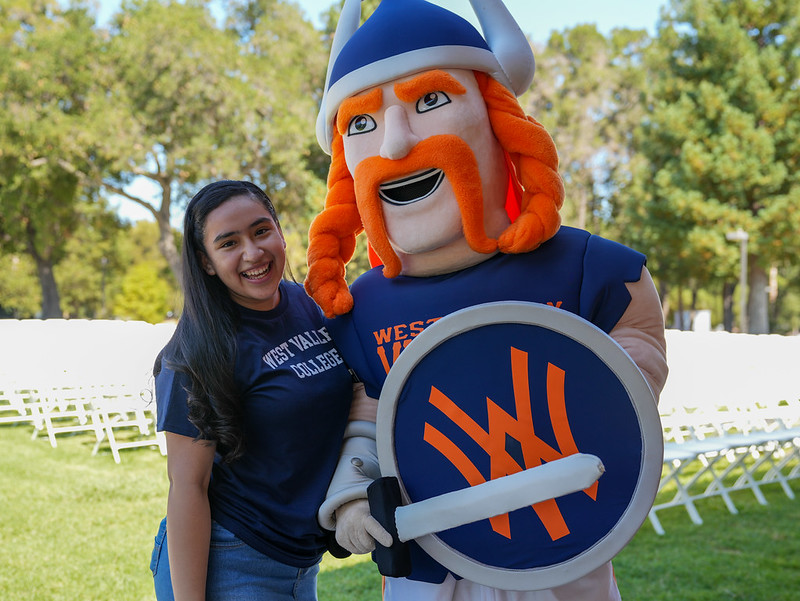 leilany with vik the mascot
