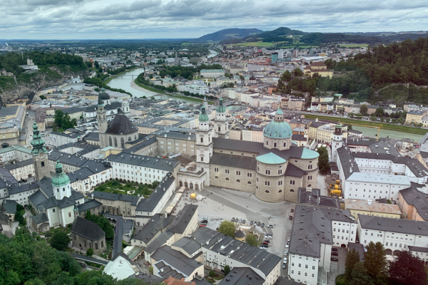 salzburg aerial shot