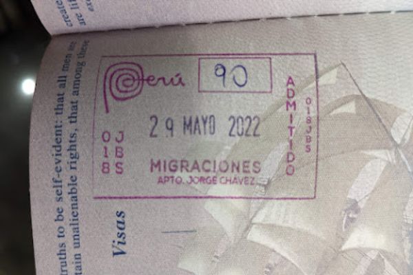 Passport stamp for Lima